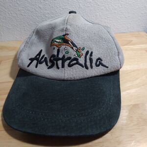 Vintage Australia Dolphin Leather Strap Back Hat